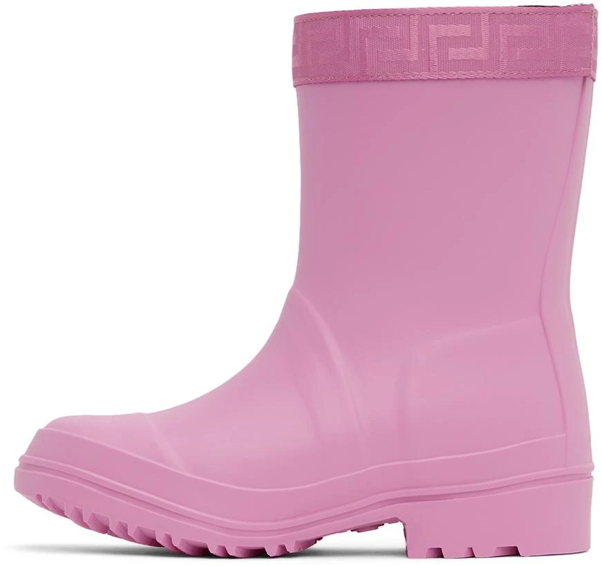 Versace Kids Pink Greca Rain Boots 3