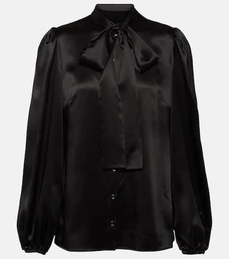 Dolce 
Gabbana Bow-detail silk satin blouse 1