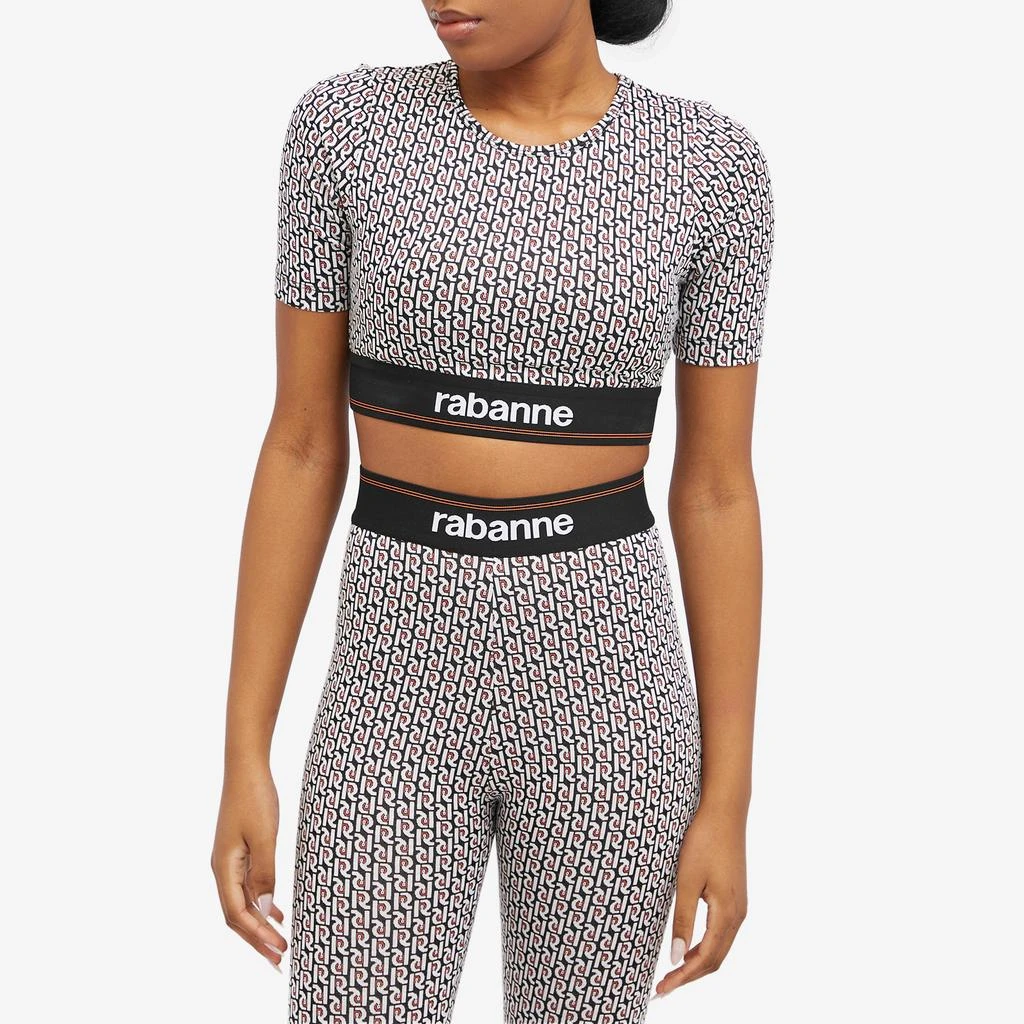 Paco Rabanne Paco Rabanne All Over Logo Crop Top 2