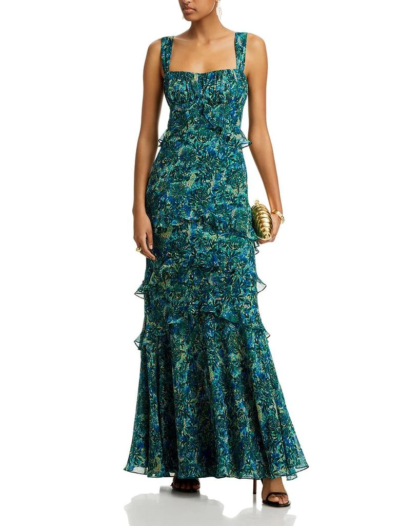 Saloni Chandra Silk Ruffled Dress 3