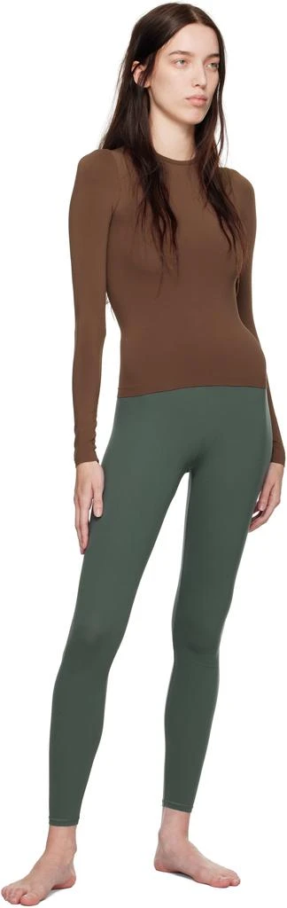 SKIMS Brown Soft Smoothing Seamless Long Sleeve T-shirt 4