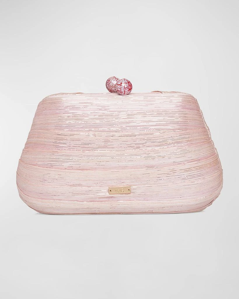 Rafe Rosie Draped Tasesel Straw Clutch Bag 5