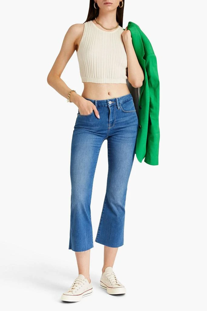 FRAME Le Crop Mini Boot cropped mid-rise bootcut jeans 2