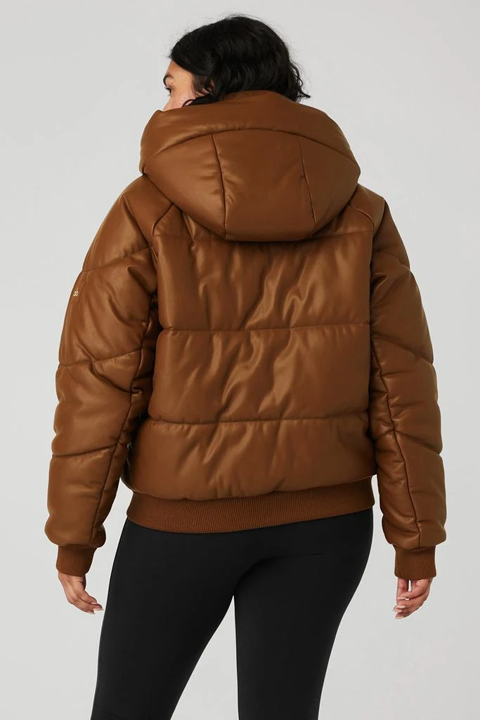 Alo Faux Leather Boss Puffer - Cinnamon Brown 7