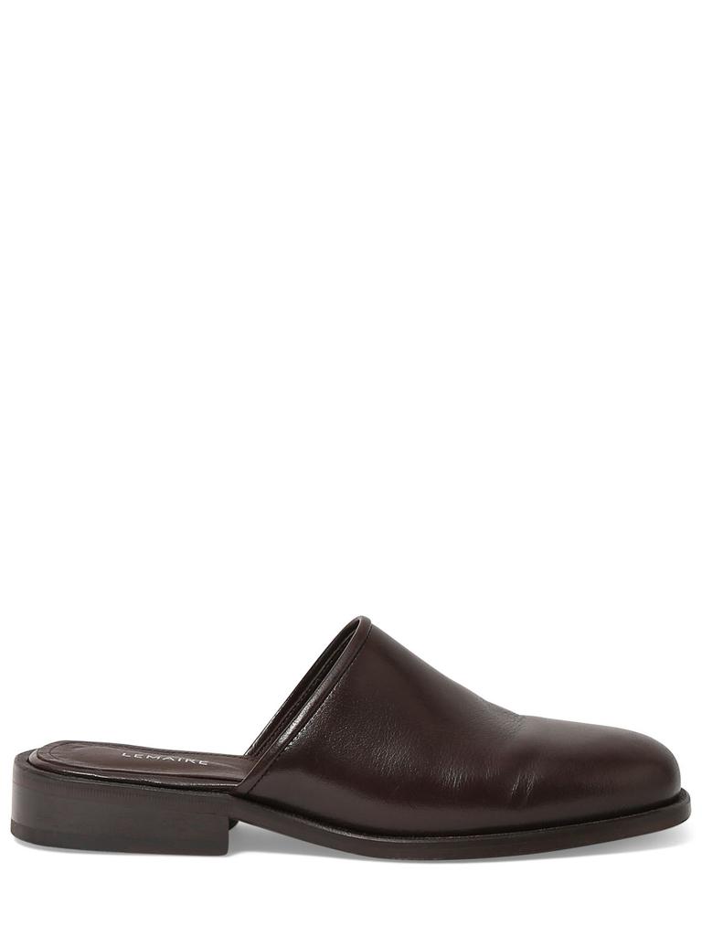 LEMAIRE Square Leather Mules