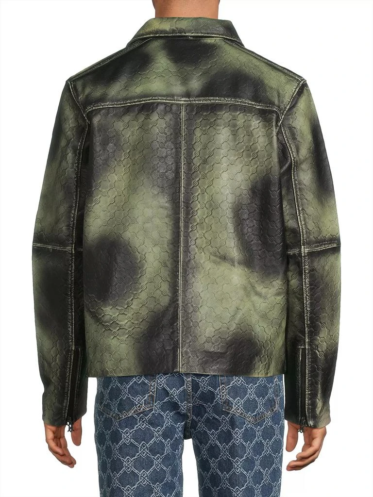 DAILY PAPER Silence Monogram Leather Jacket 5