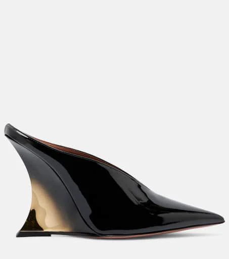 Paris Texas Nina 105 patent leather wedge mules 5