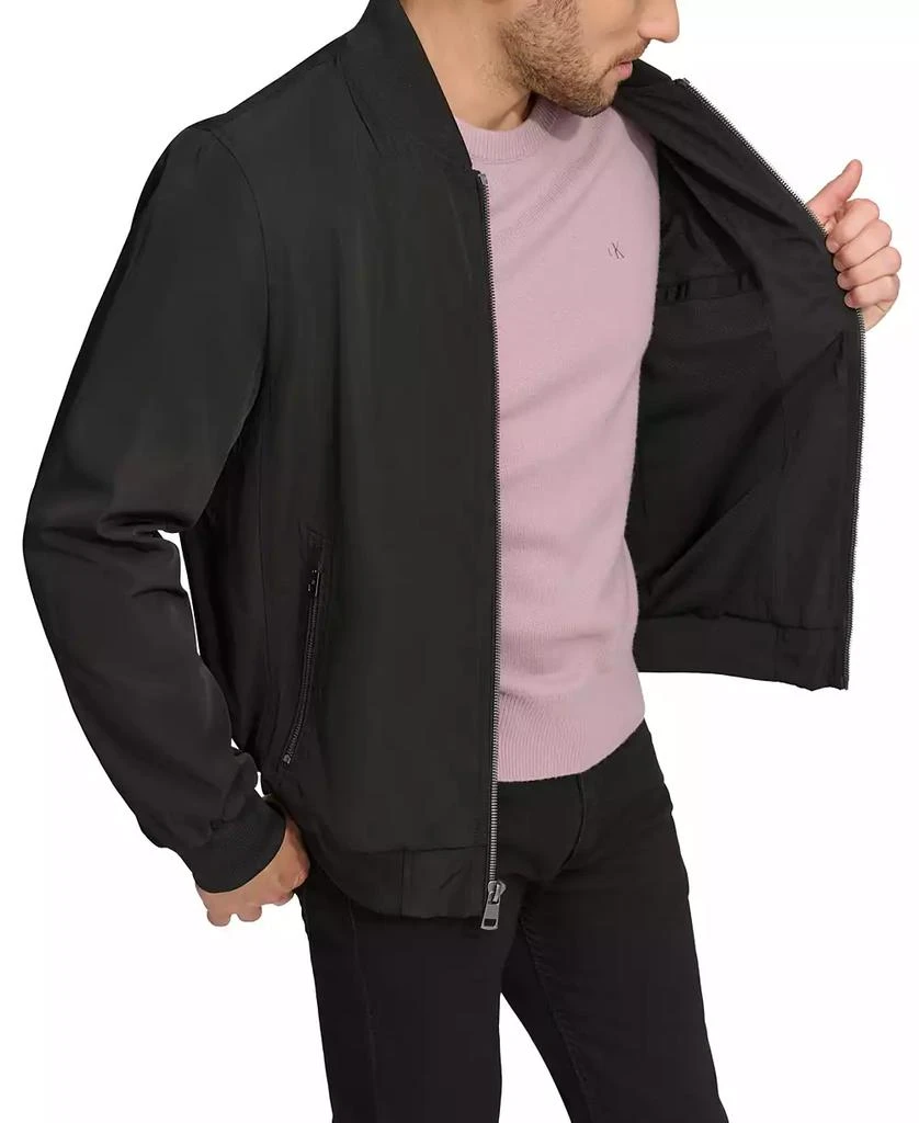 Calvin Klein Men's Solid-Color Zipper Flight Jacket 3
