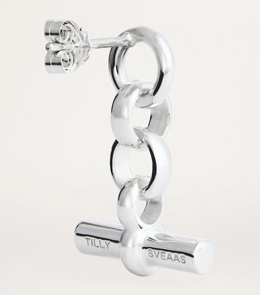 TILLY SVEAAS Sterling Silver T-Bar Drop Earrings 4