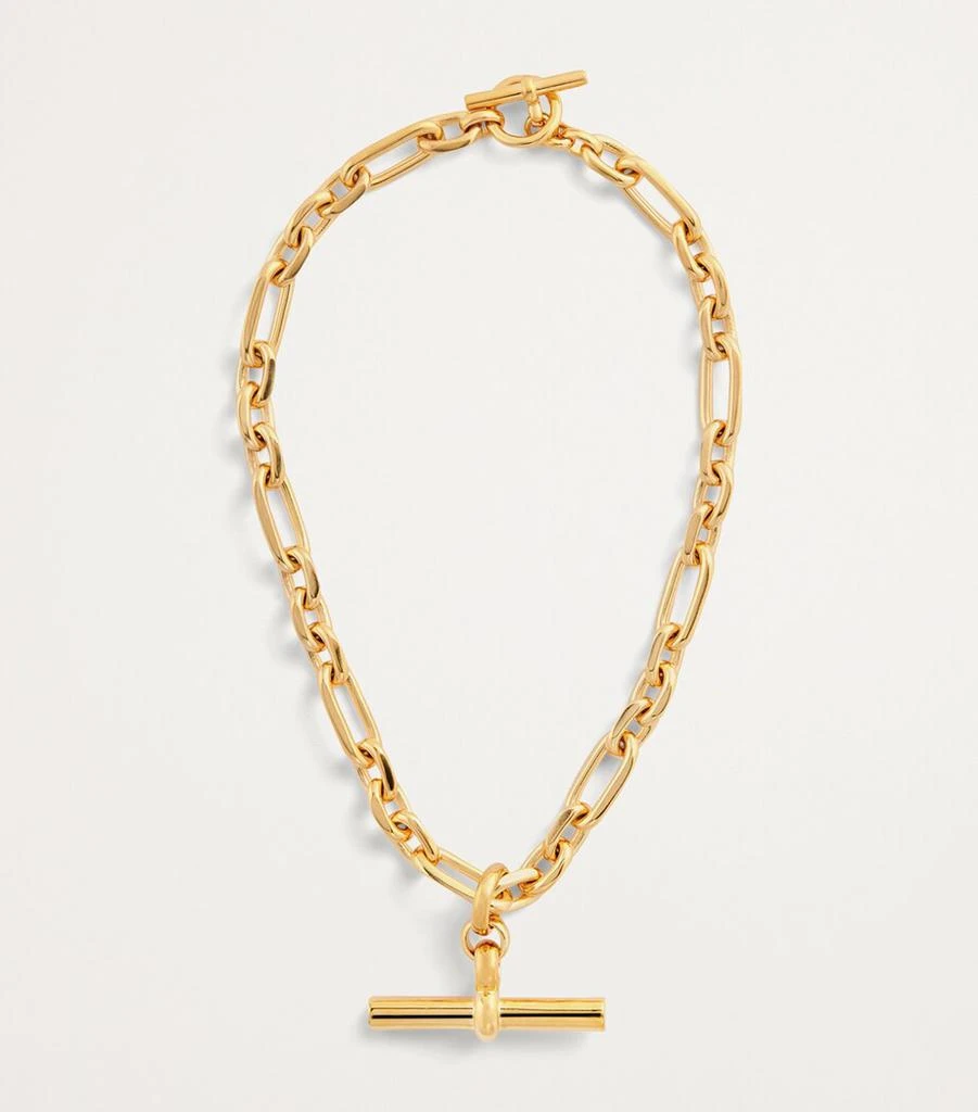 TILLY SVEAAS Gold-Plated T-Bar Watch Chain Necklace 3