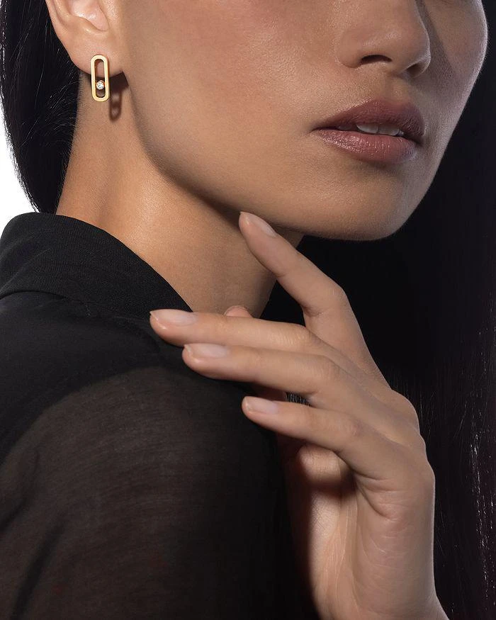 Messika 18K Gold Move Uno Diamond Oval Drop Earrings 2