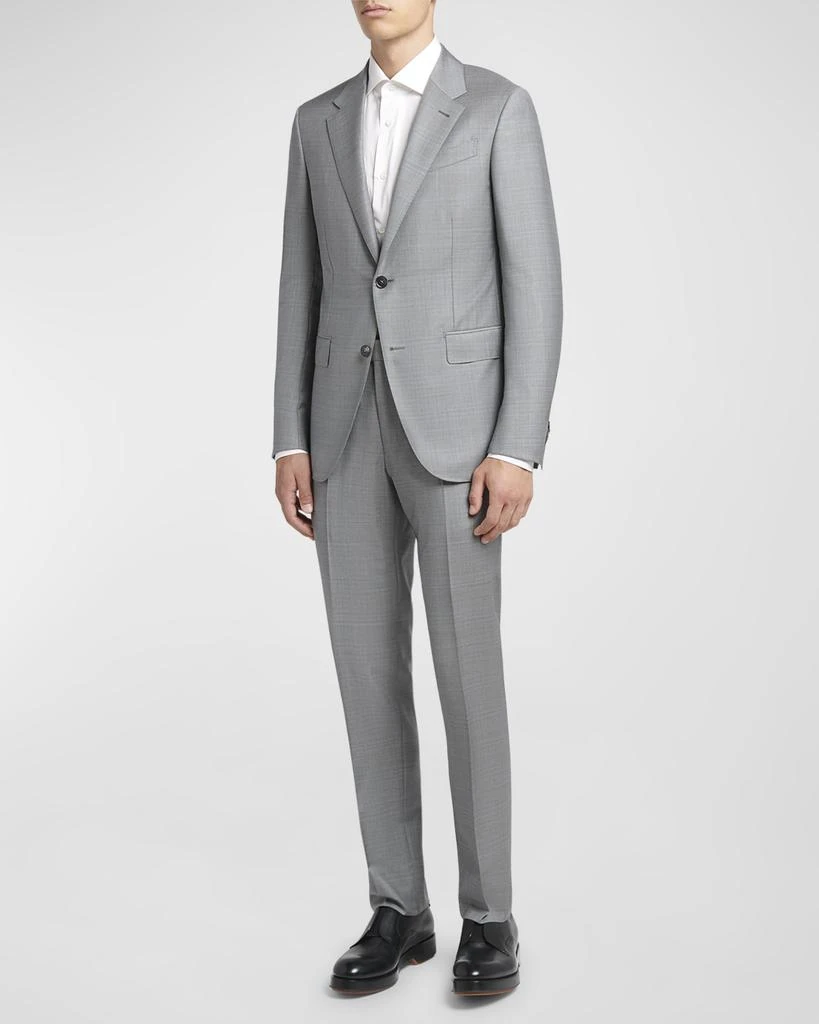 Zegna Men's Plaid Wool Suit 4