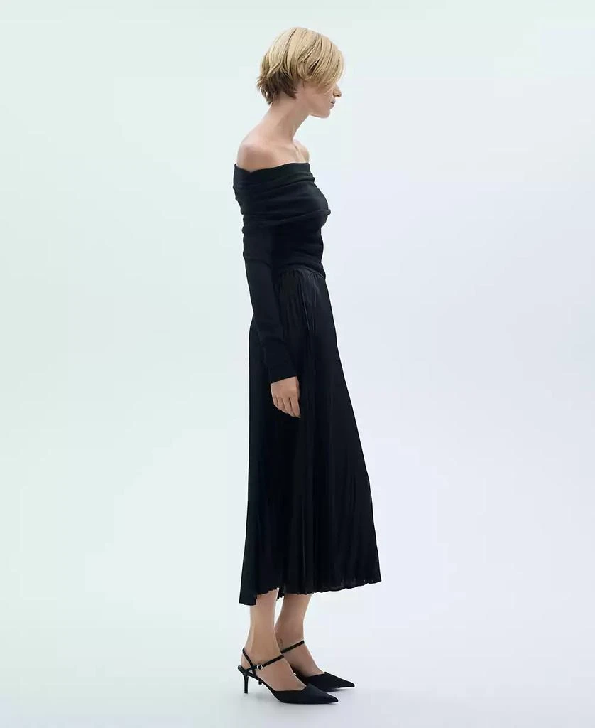 Mango Women's Pleated Long Skirt 3