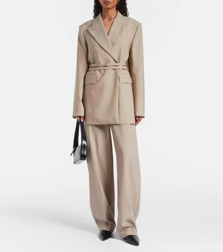 Max Mara Tubinga belted virgin wool blazer 2