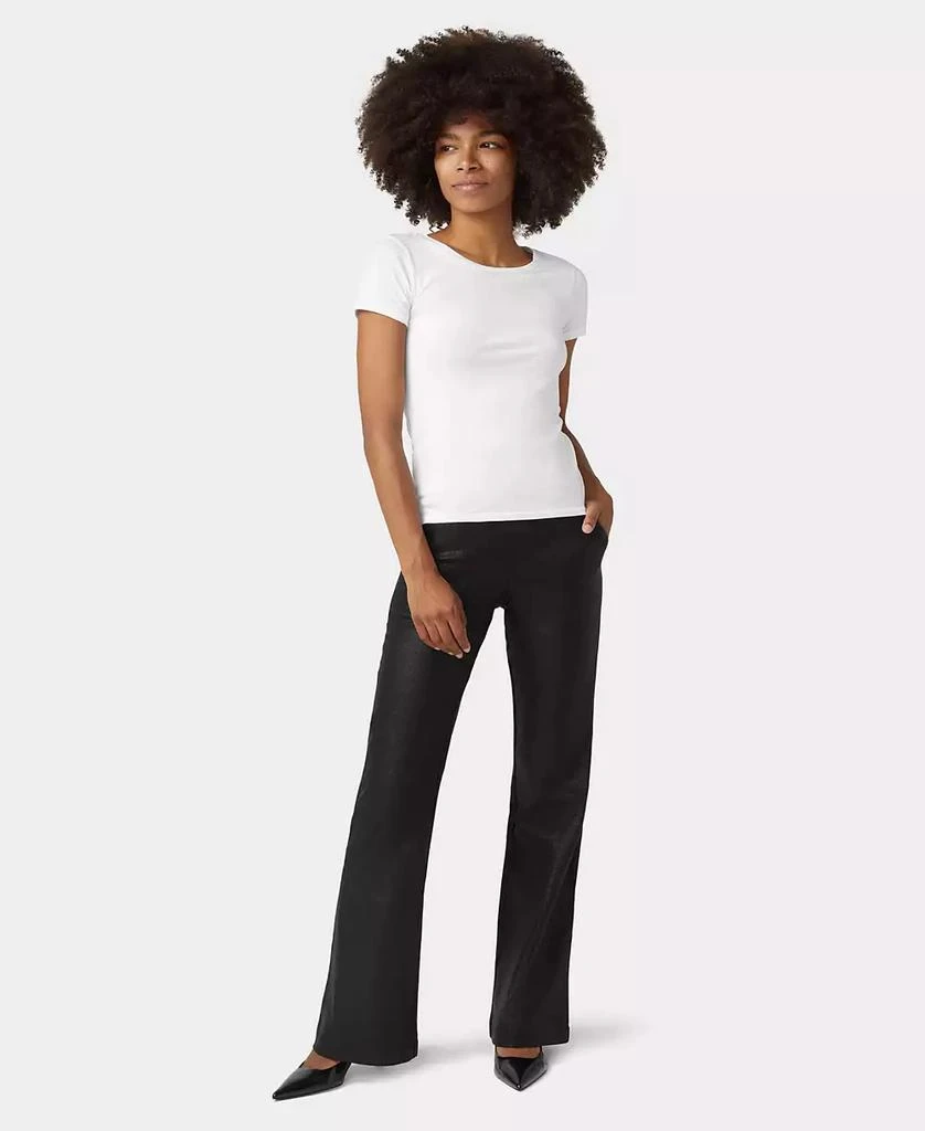 Hue Women's High Rise Shimmer Flare Leggings Pants 6