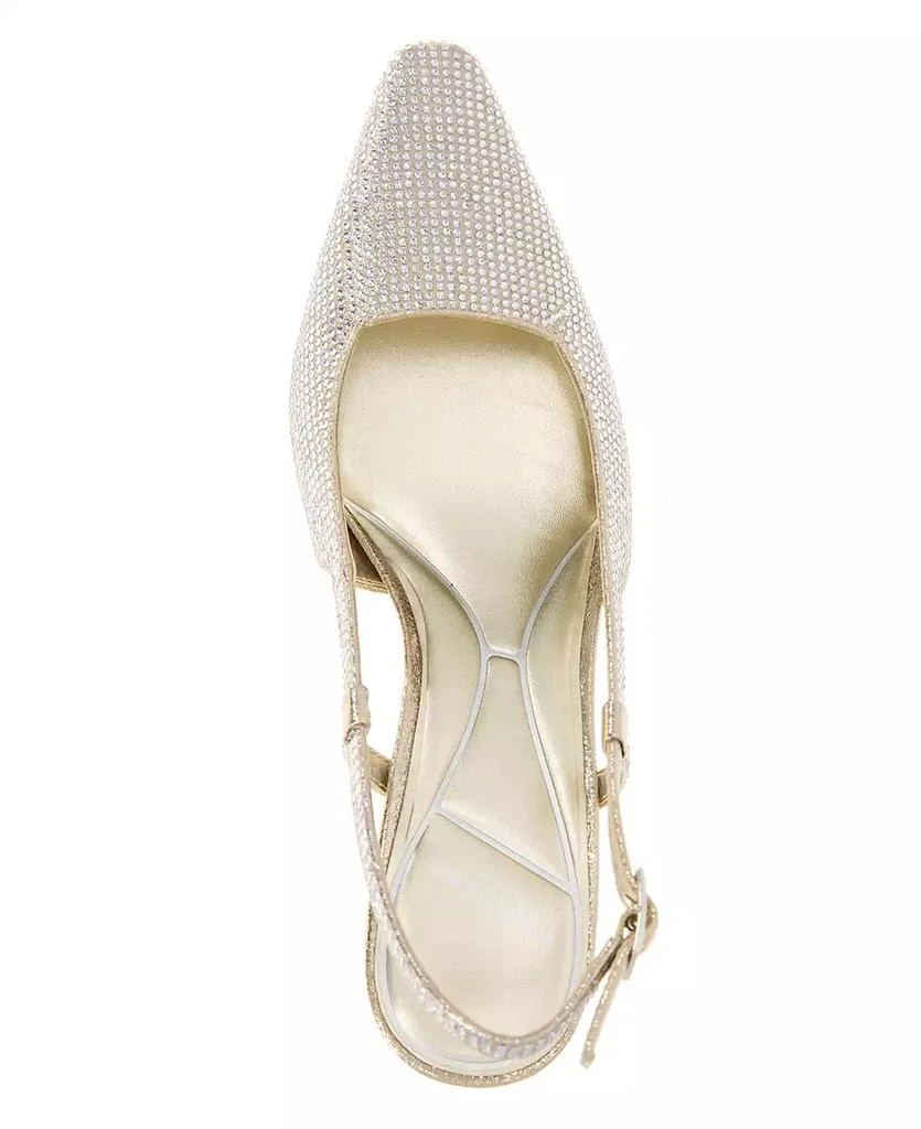 Kenneth Cole Women's Martha Crystals Kitten Heel Sling Back Pumps 4