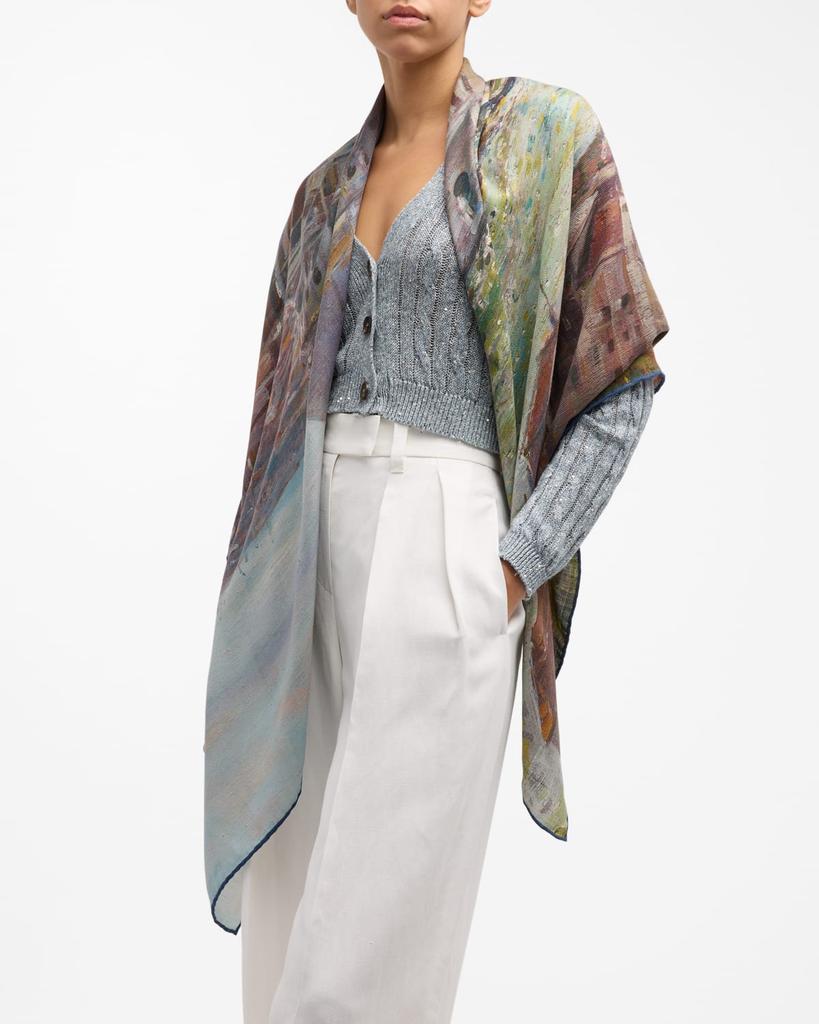 Rani Arabella Venice Multicolor Cashmere-Blend Scarf