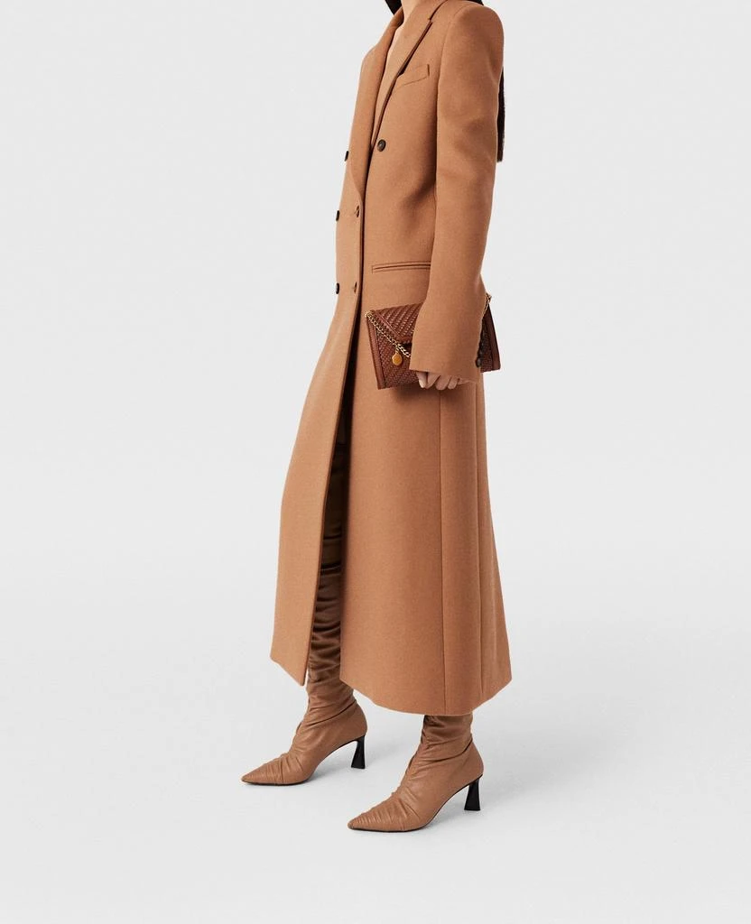 Stella McCartney Stella McCartney - Double Breasted Longline Coat, Woman, Camel beige, Size: 40 1