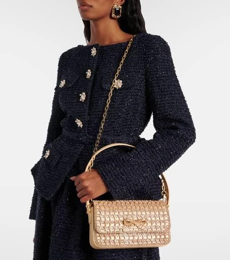 Self Portrait Bow embellished chainmail shoulder bag 6