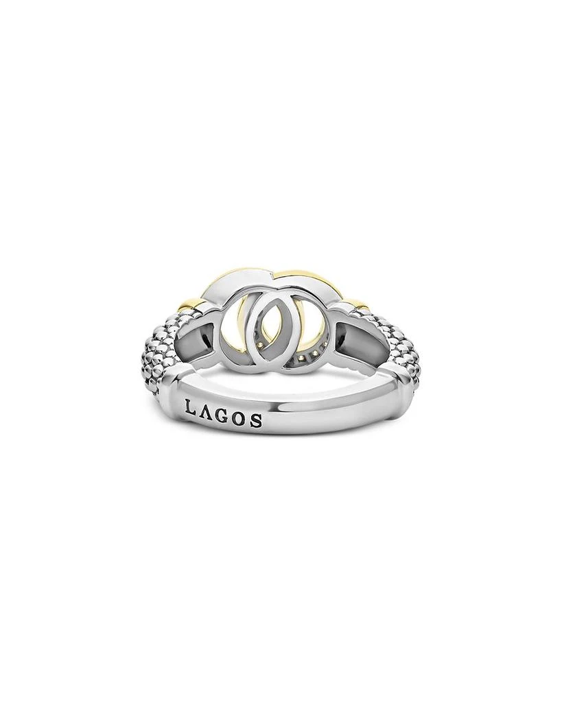 LAGOS Two Tone Interlocking Diamond Ring, 0.11 tcw 5