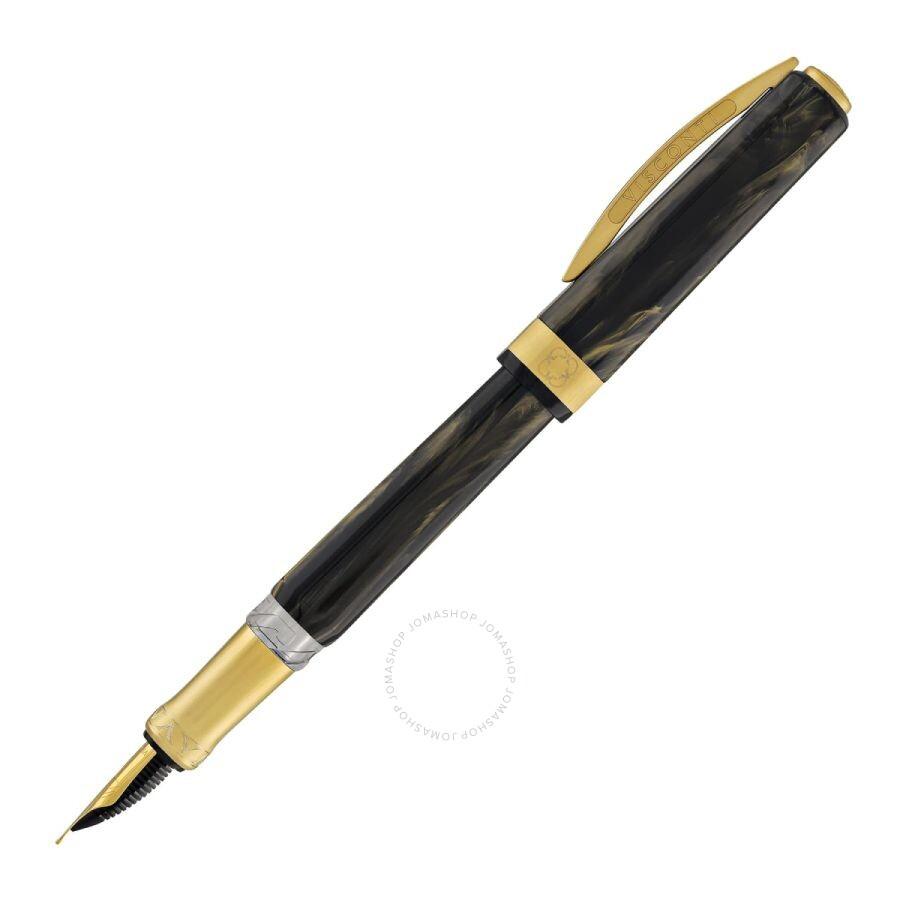 Visconti Black Opera Gold Fountain Pen Medium Nib KP42-03-FPM