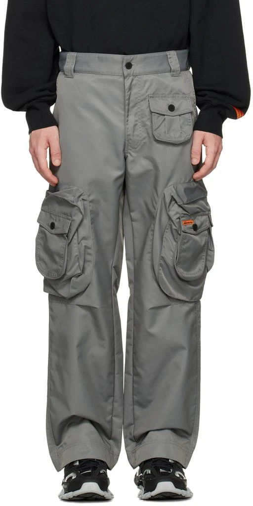 Heron Preston Gray Ex-Ray Cargo Pants 1