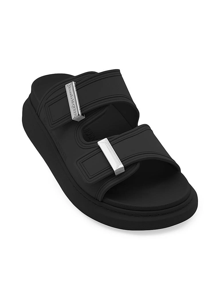 Alexander McQueen Rubber Double-Strap Slides 2