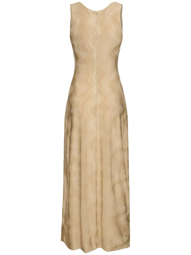 GIORGIO ARMANI Viscose Jacquard Sleeveless Long Dress 4