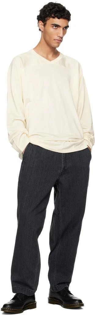 Nanamica Off-White Rayon Cotton L/S T-shirt 4