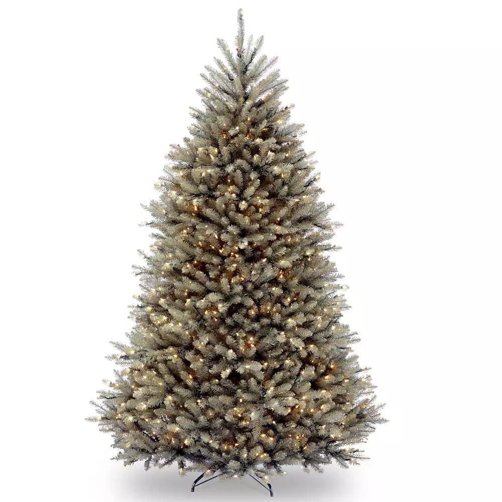 National Tree Company National Tree 7.5' Dunhill® Blue Fir Hinged Tree with Clear Lights