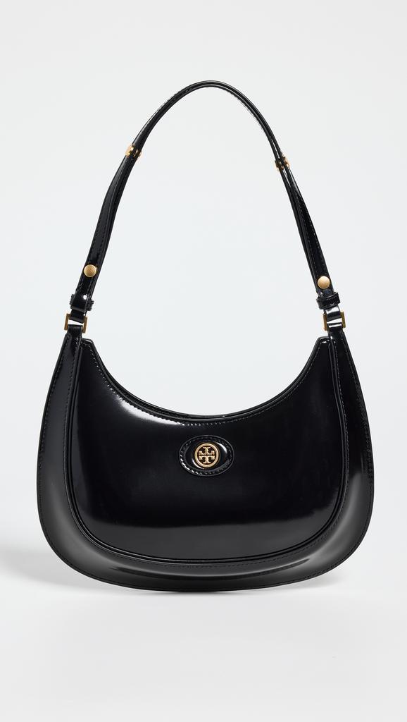 Tory Burch Robinson Spazzolato Convertible Crescent Bag