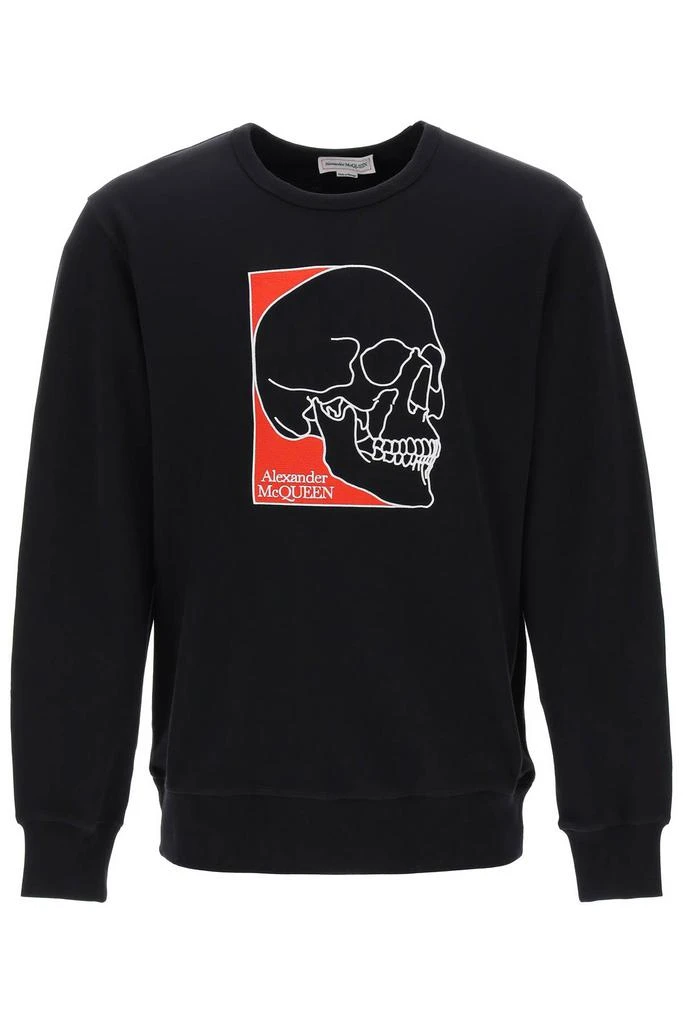 ALEXANDER MCQUEEN crew-neck sweatshirt with skull embroidery 1