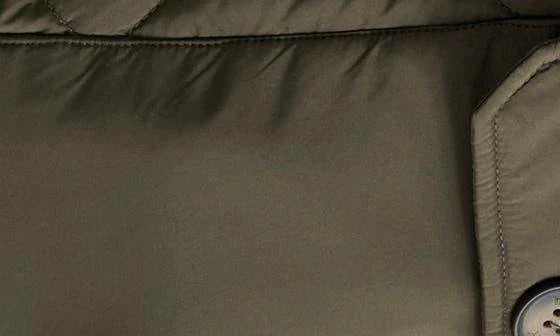 DKNY Crop Quilted Jacket with Faux Fur Trim 5