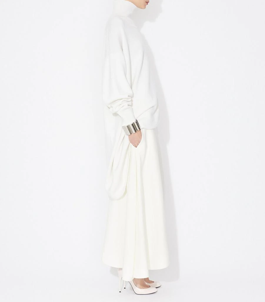 Alaïa Wool Asymmetric Cape Sweater 4