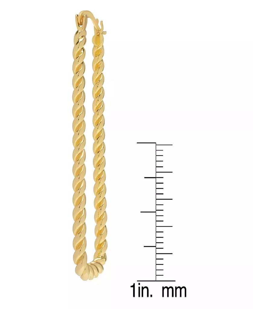 Macy's Twist Rectangle 14K Gold Plate Earrings
