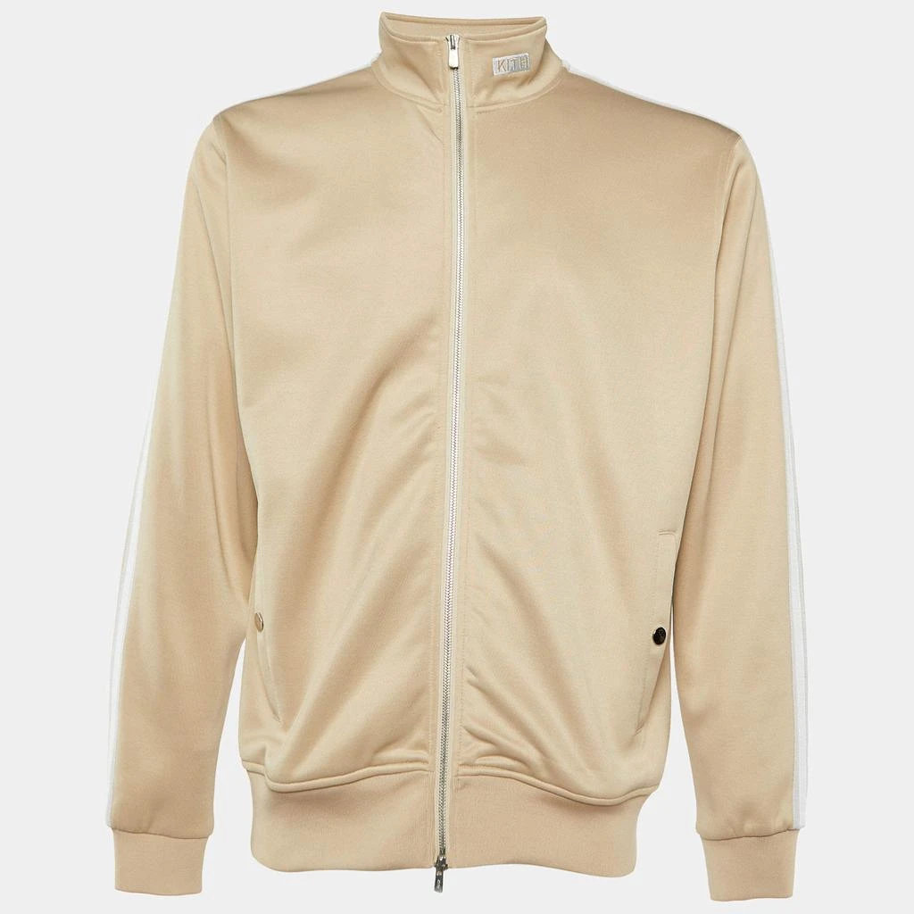 Kith Kith Beige Logo Applique Detail Jersey Zip Front Jacket M 1