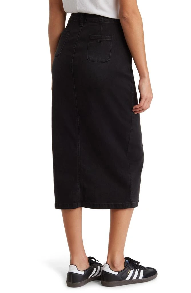 Wash Lab Denim Daily Slit Denim Midi Skirt 2