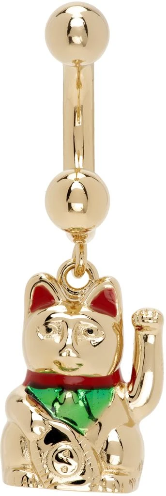Safsafu Gold Maneki Neko Single Earring 1