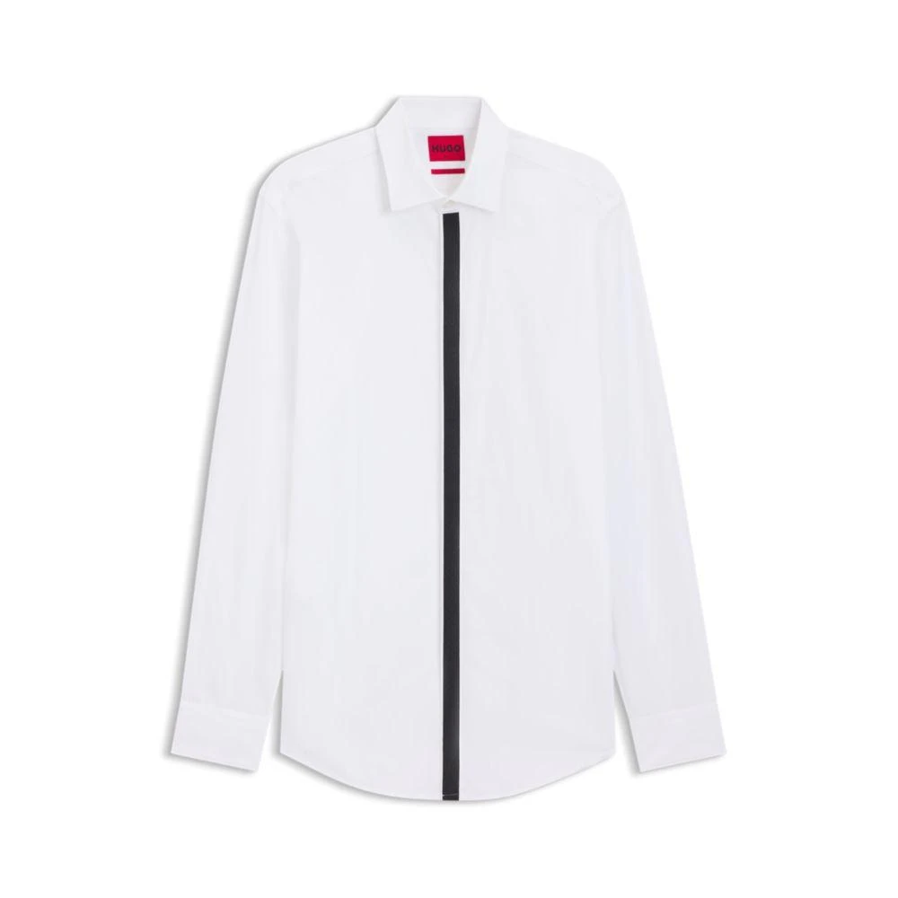 Hugo Boss Easy-iron slim-fit shirt in cotton poplin