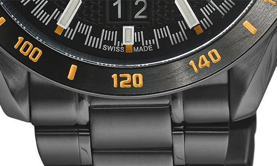 GV2 Freccia Stainless Steel Swiss Quartz Bracelet Watch, 42mm 4