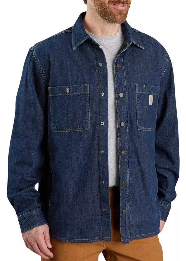 Carhartt Carhartt Men
s Relaxed Fit Denim Lined Snap Shirt Jacket