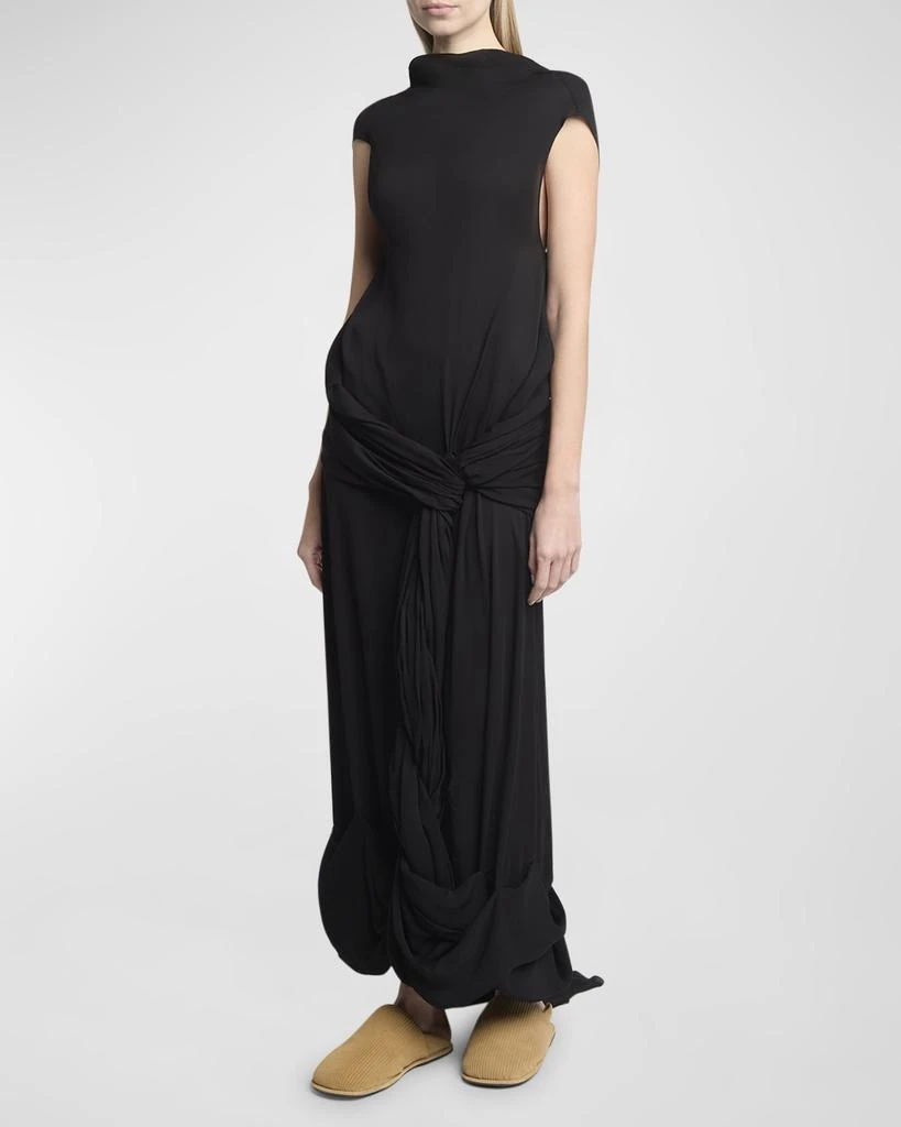 JW Anderson Twisted Drape Sleeveless Backless Maxi Dress 3