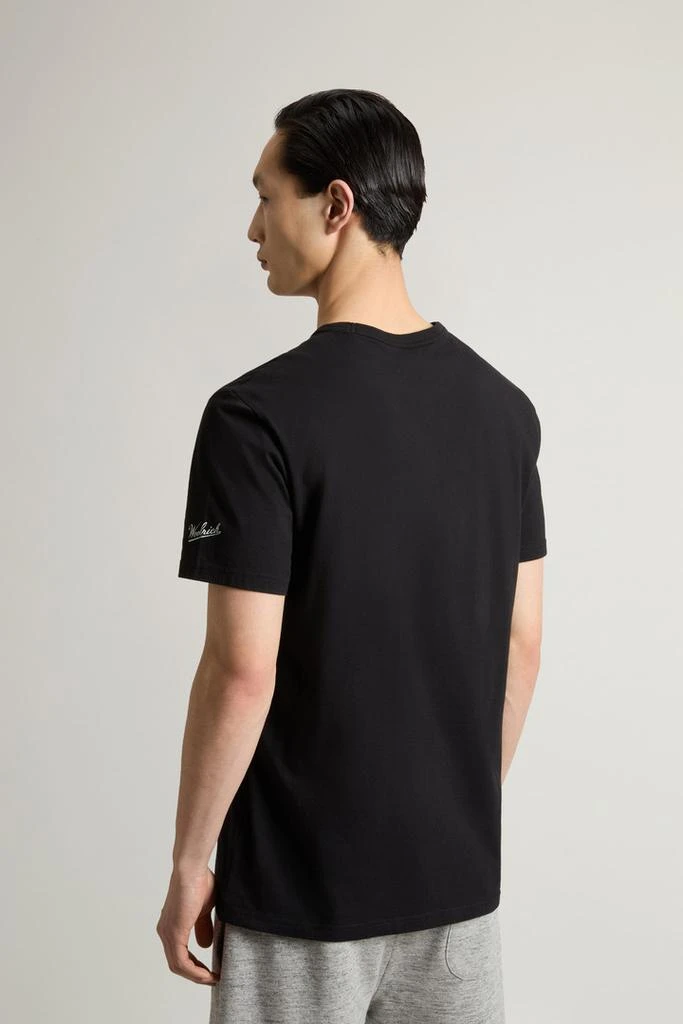 Woolrich Pure Cotton T-Shirt with Pocket - Men - Black 3