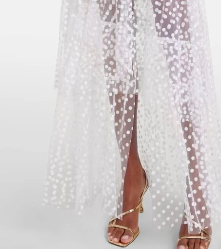 Alexandra Miro Carmen polka-dot tulle maxi dress 5