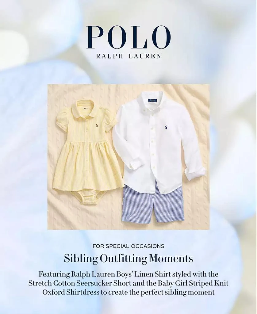 Ralph Lauren Toddler and Little Boys Stretch Seersucker Shorts 8