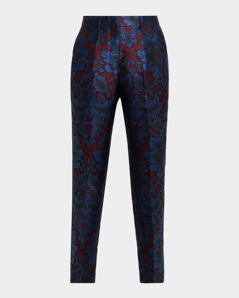 ETRO Brocade Slim-Leg Crop Trousers 1