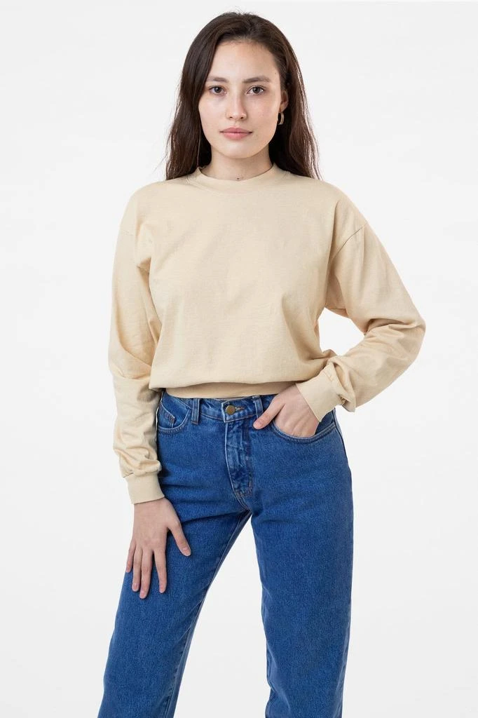 Los Angeles Apparel 1804GD - Long Sleeve Garment Dye Cropped Mockneck 6
