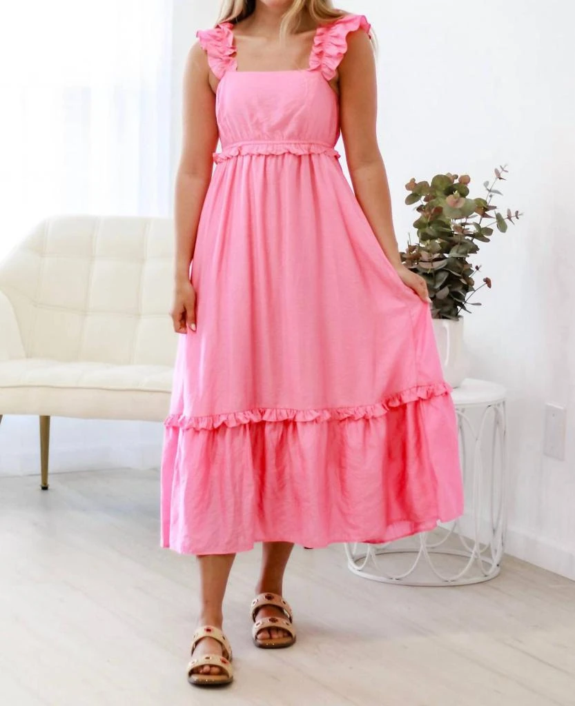 blu pepper dresses Blu Pepper® Dress With Short Flutter Sleeves- White