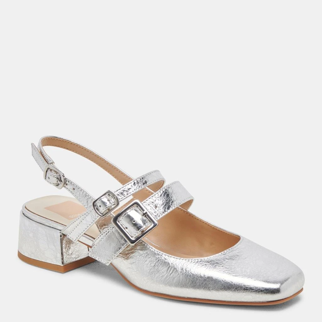 Dolce Vita Patzy Heels Silver Distressed Leather 2
