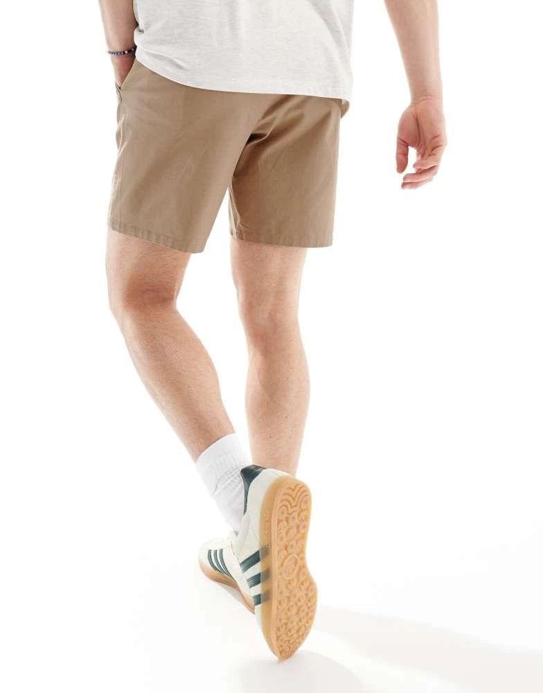 ASOS ASOS DESIGN slim chino shorts in stone 2